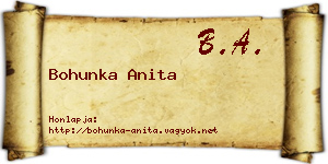 Bohunka Anita névjegykártya